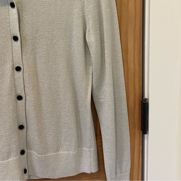 Ann Taylor Sparkly Silver Cardigan - Size S - Picture 6 of 8